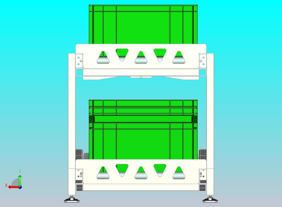 双层背投无动力滚筒线设计