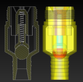 0.25英寸接口处的止回阀