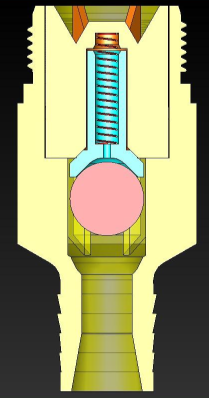 0.25英寸接口处的止回阀