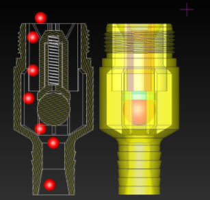 0.25英寸接口处的止回阀