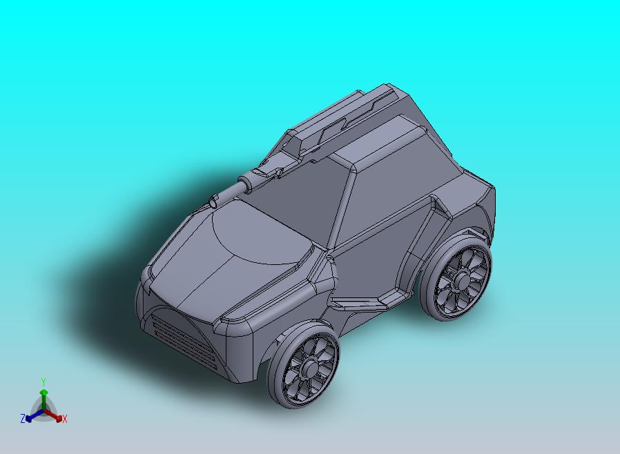 一种火炮车玩具模型设计