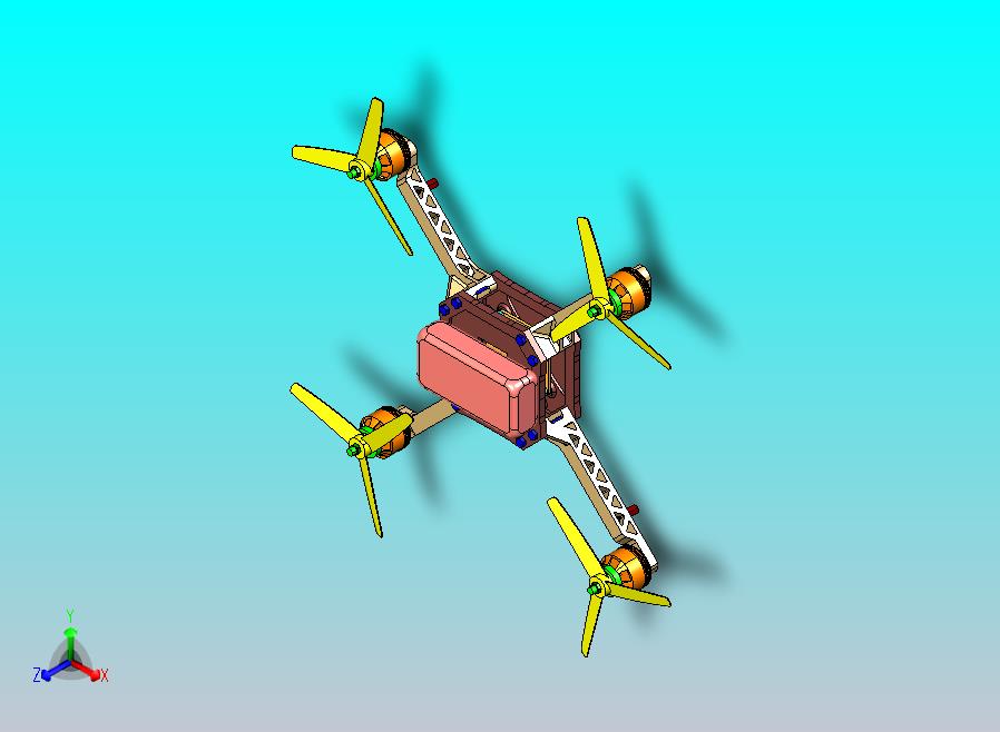 简化的四轴飞行器组件