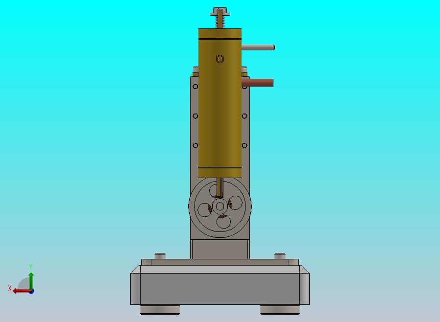 双缸垂直振荡蒸汽机
