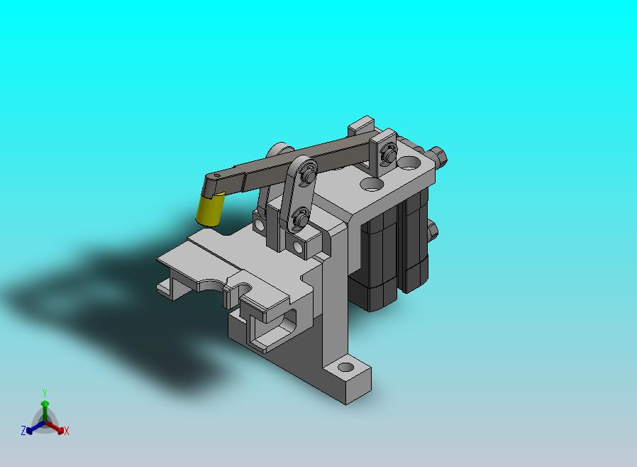 基于薄型气缸的压紧机构