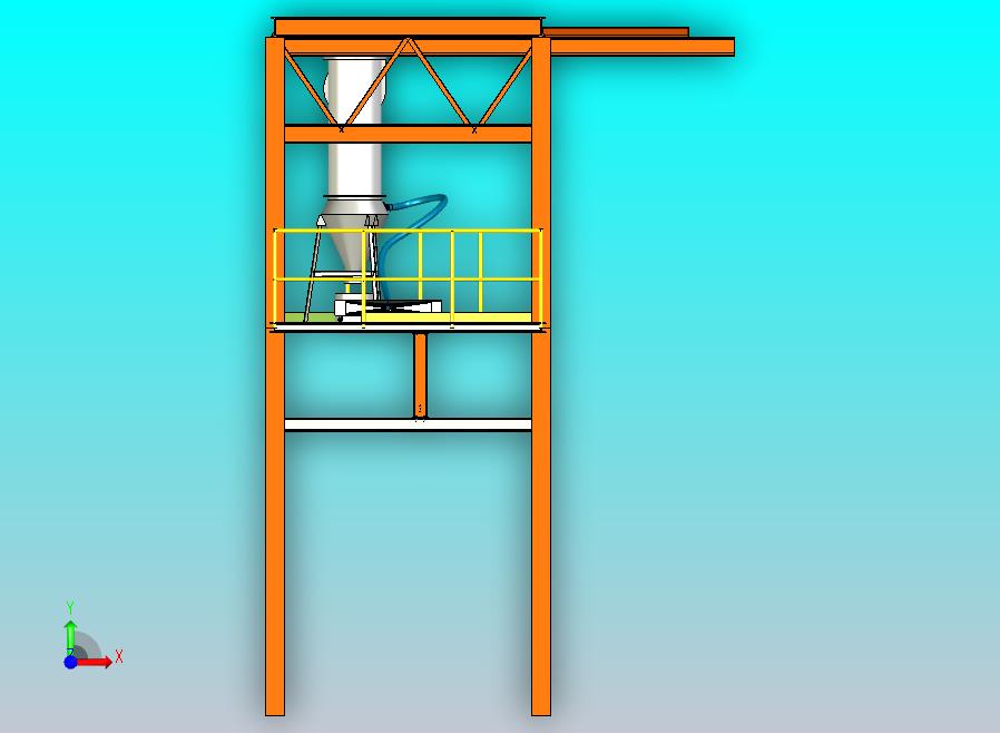 带除尘过滤器的3200球磨机大袋卸料安全平台