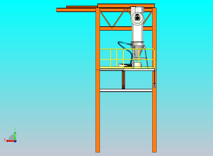 带除尘过滤器的3200球磨机大袋卸料安全平台