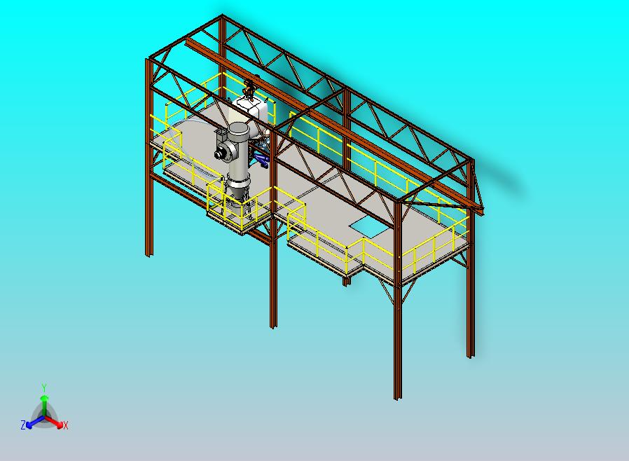 带除尘功能的双球磨机3200大袋卸料安全平台