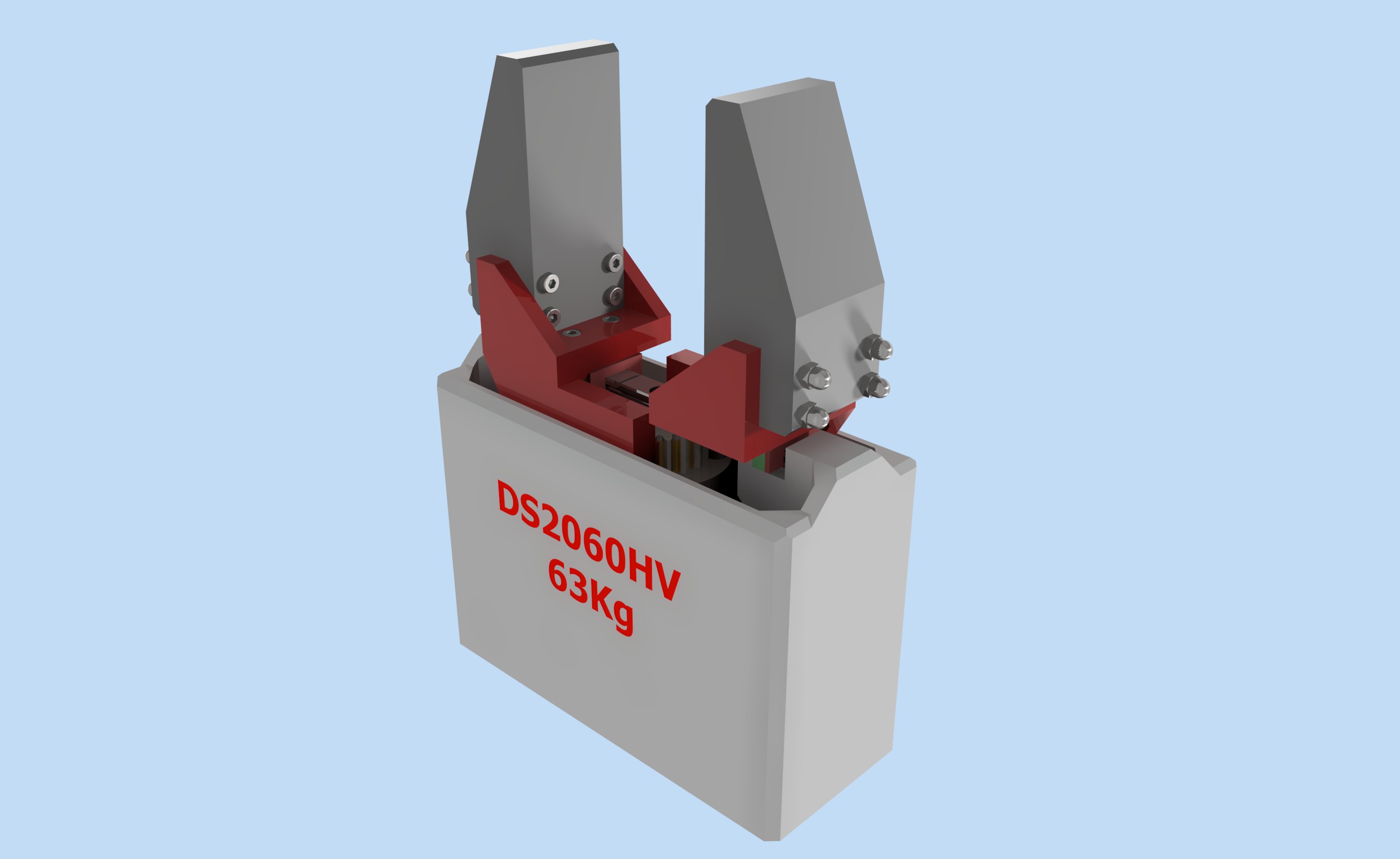 坚固的平行手指机器人夹持器，带62Kg伺服。