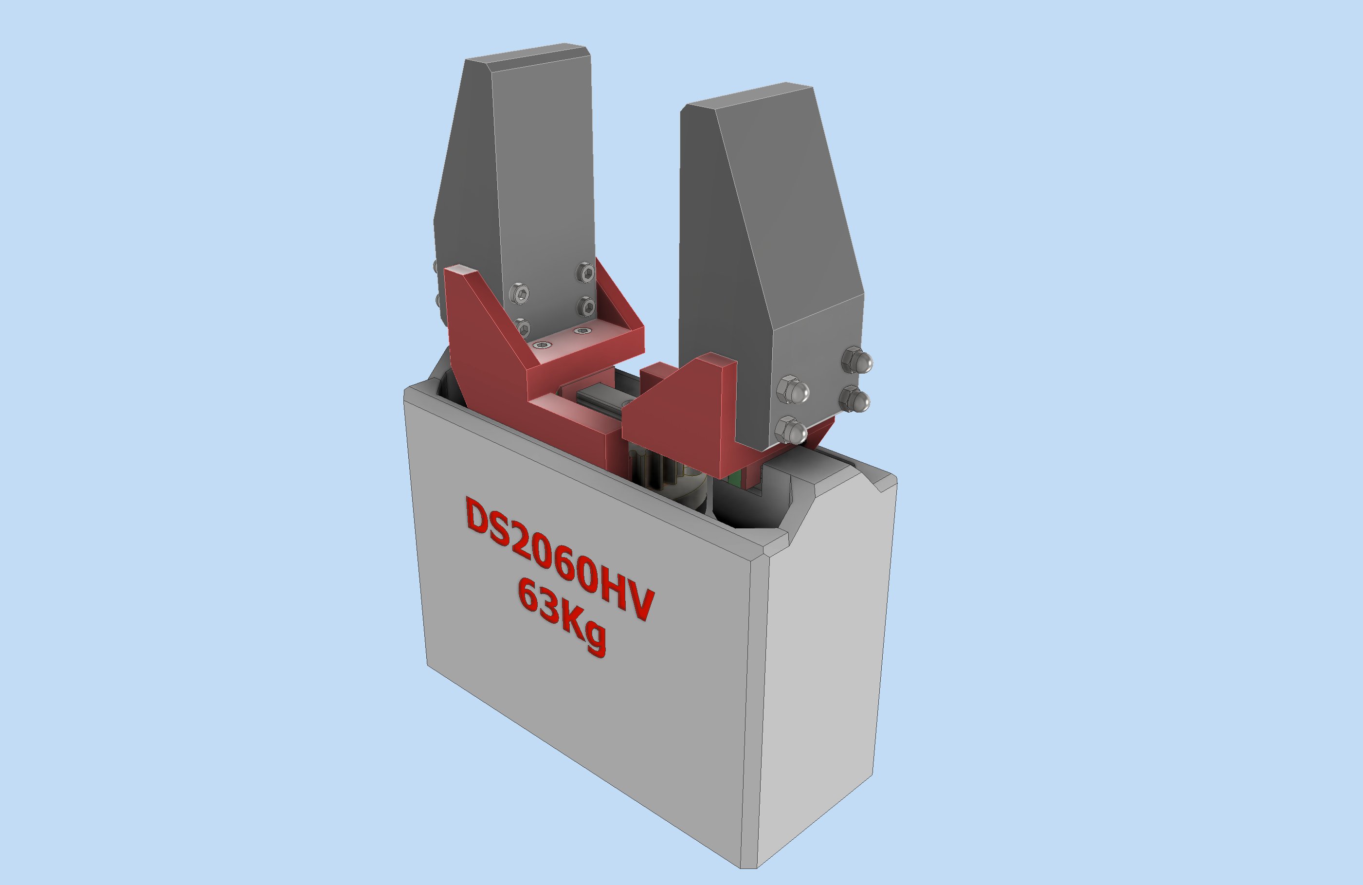 坚固的平行手指机器人夹持器，带62Kg伺服。
