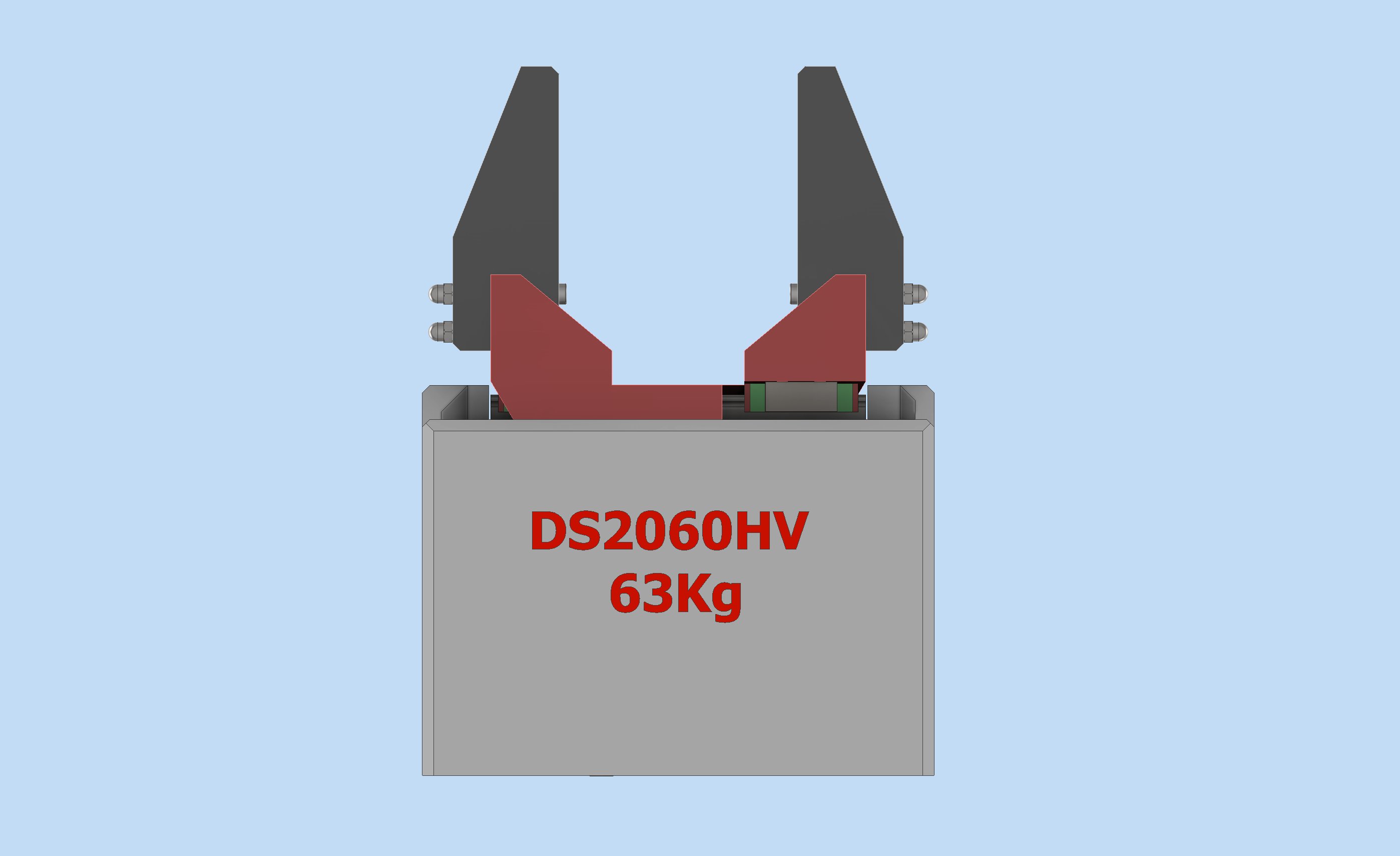 坚固的平行手指机器人夹持器，带62Kg伺服。