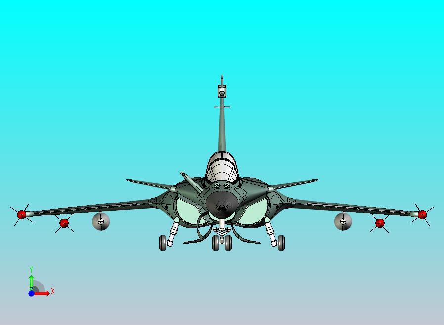 法国阵风战斗机CATIA V5 r21模型