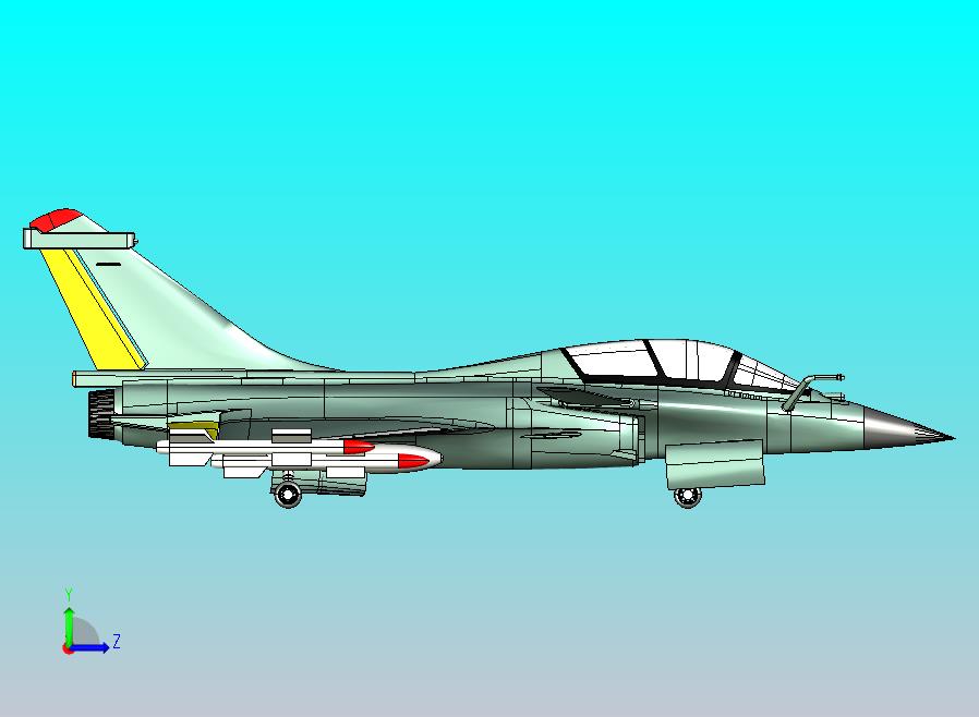 法国阵风战斗机CATIA V5 r21模型