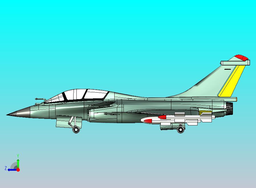 法国阵风战斗机CATIA V5 r21模型