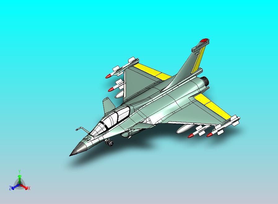 法国阵风战斗机CATIA V5 r21模型