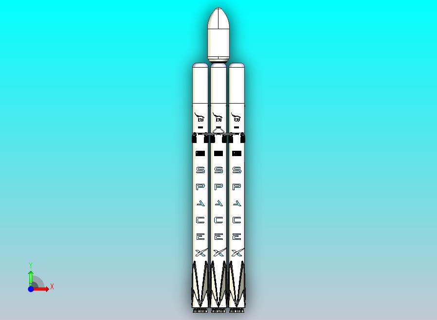 猎鹰重型火箭CATIA V5 r21模型