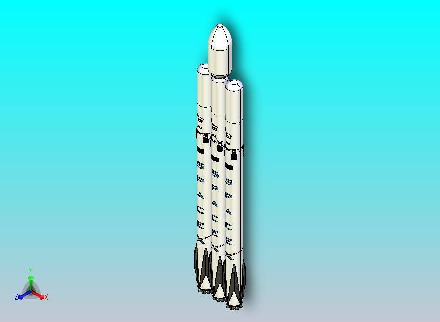 猎鹰重型火箭CATIA V5 r21模型