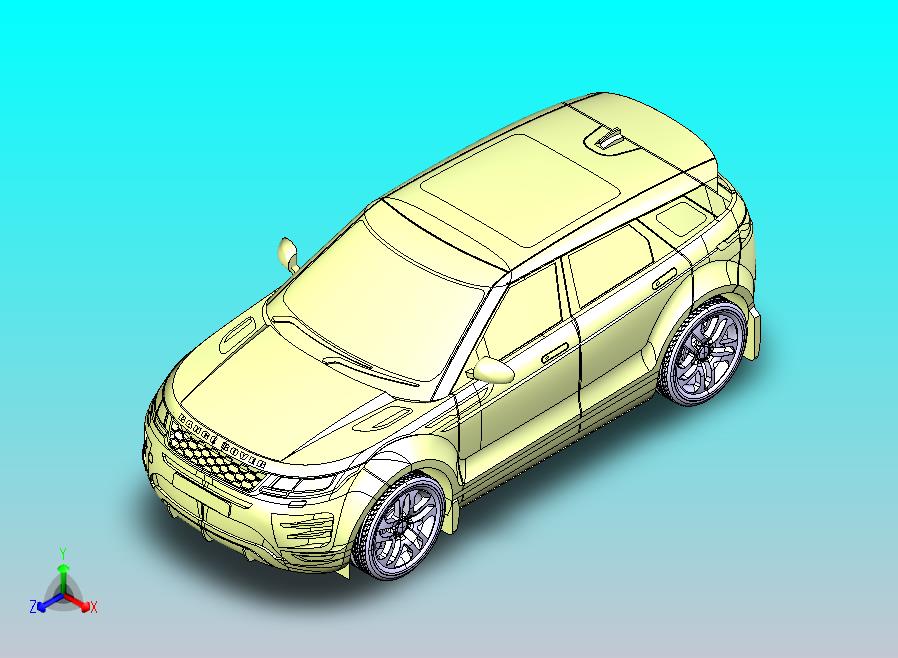 路虎揽胜极光SUV模型CATIA V5 r21
