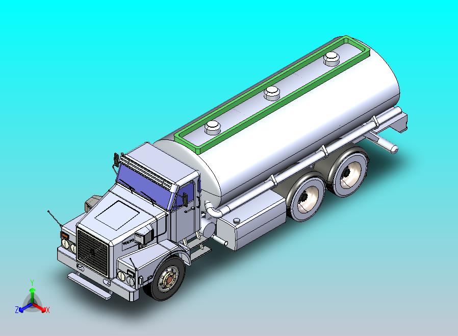 沃尔沃油料运输车CATIA V5 r21模型