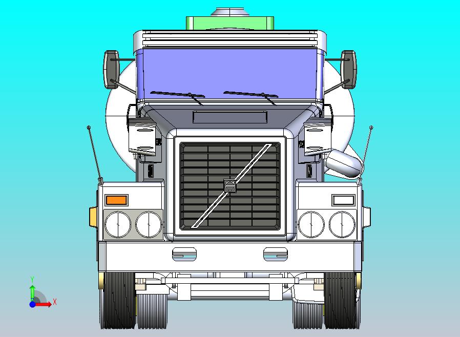 沃尔沃油料运输车CATIA V5 r21模型