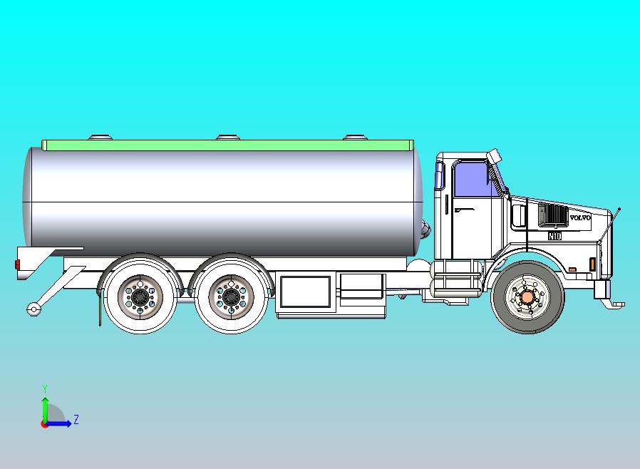 沃尔沃油料运输车CATIA V5 r21模型