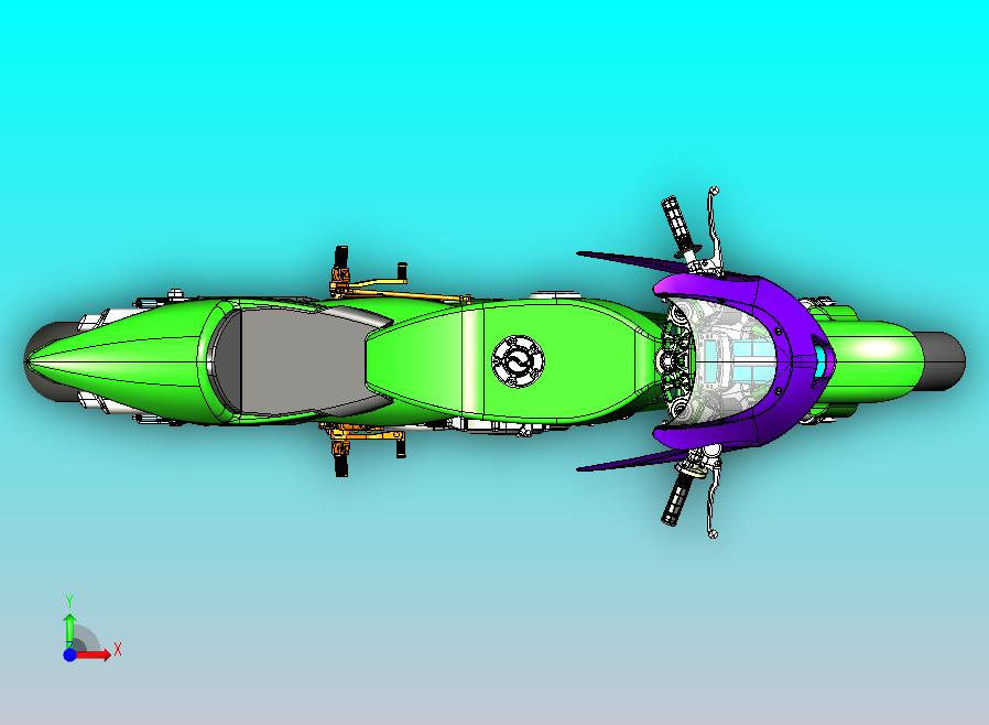 摩托车CATIA V5 r21模型