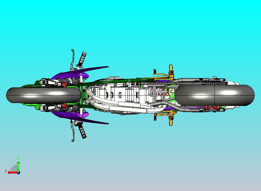 摩托车CATIA V5 r21模型