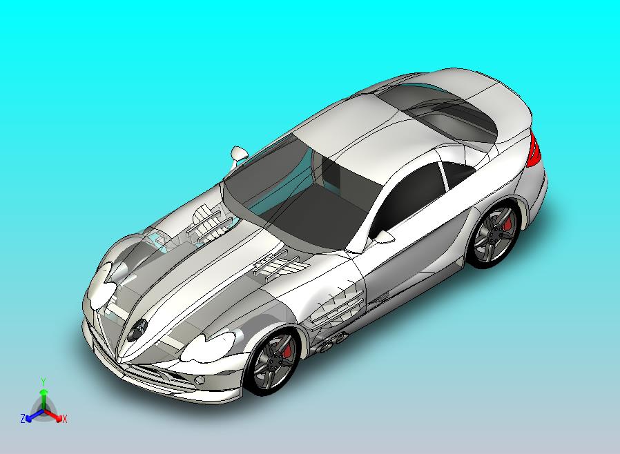 梅赛德斯奔驰跑车UG模型