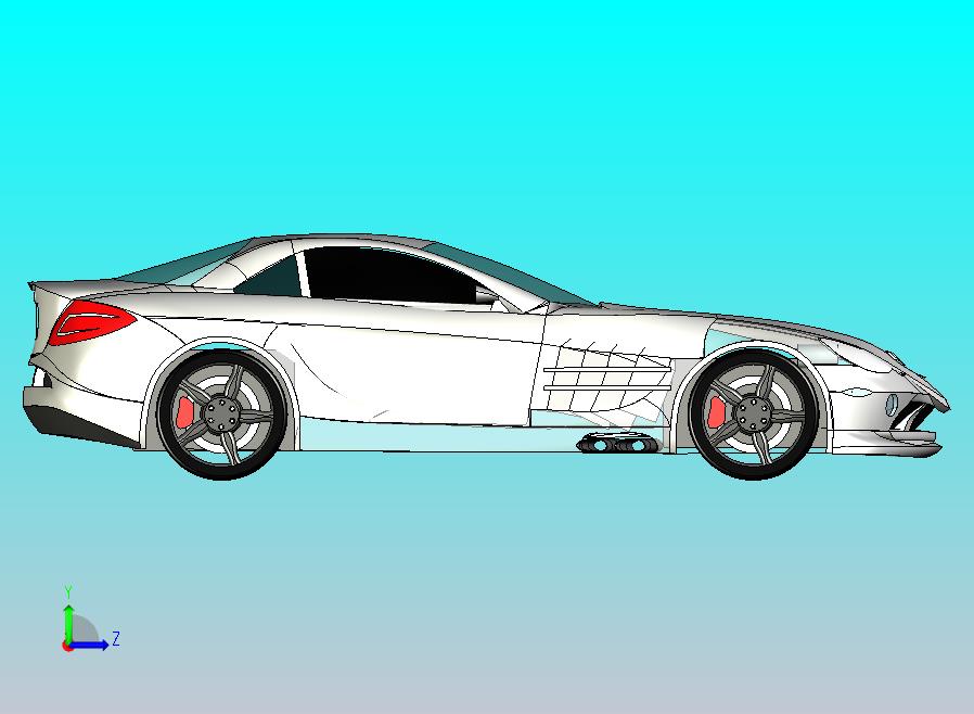 梅赛德斯奔驰跑车UG模型