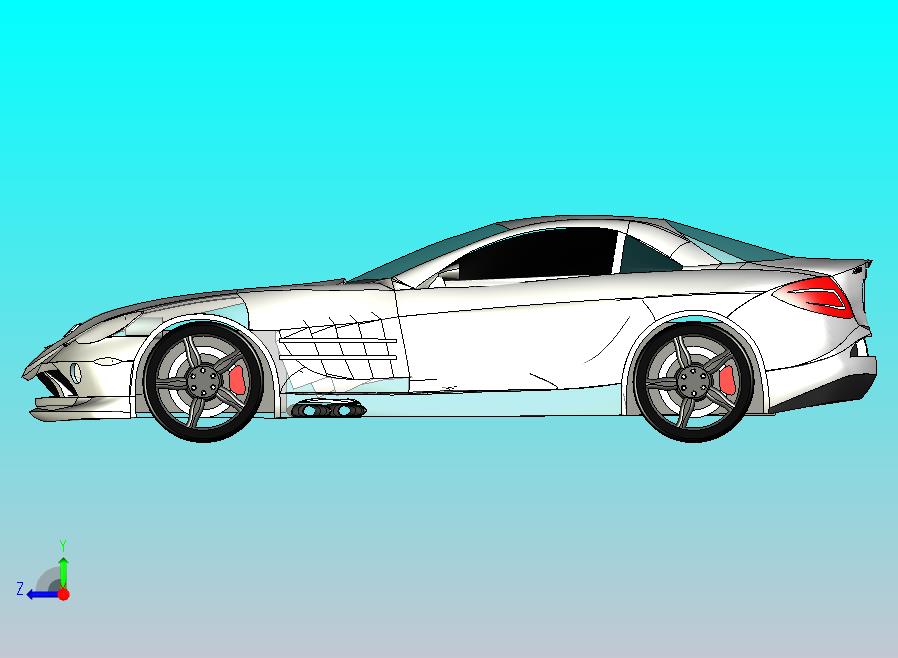 梅赛德斯奔驰跑车UG模型