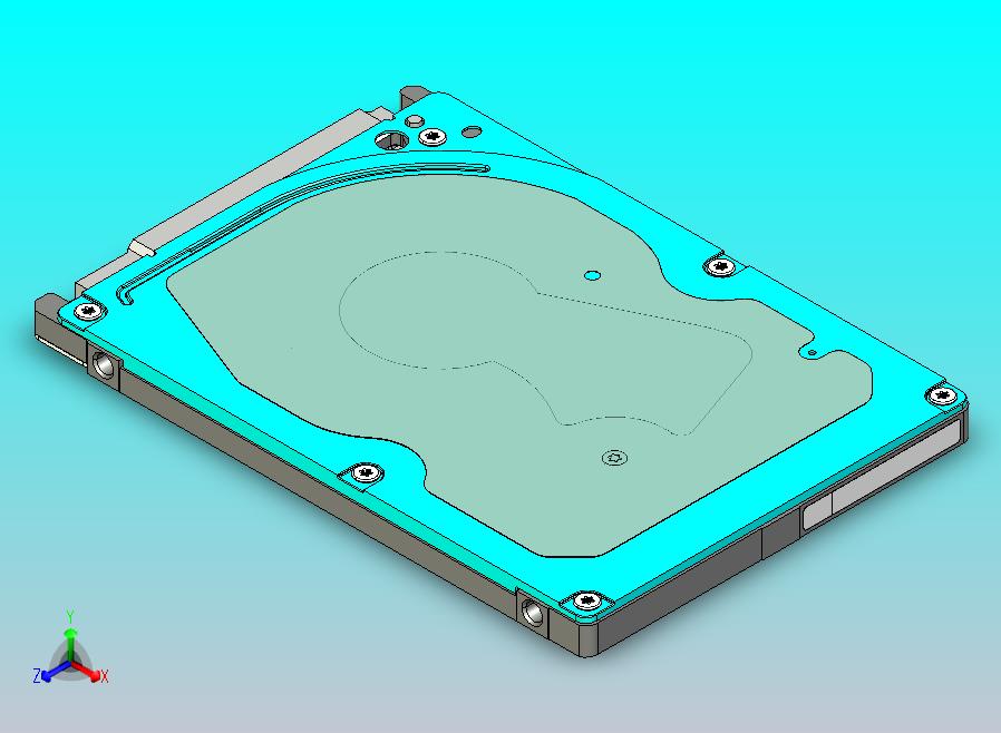硬盘内部结构CATIA V5 r21实体