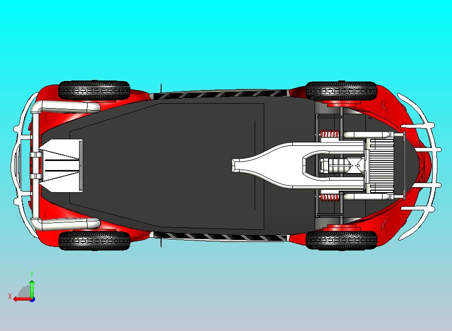 红色甲壳虫轿车CATIA V5 r21模型