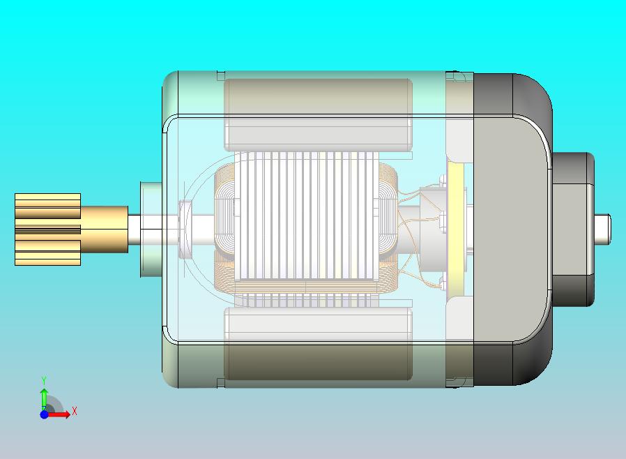 小型直流电动机CATIA V5 r21完整结构
