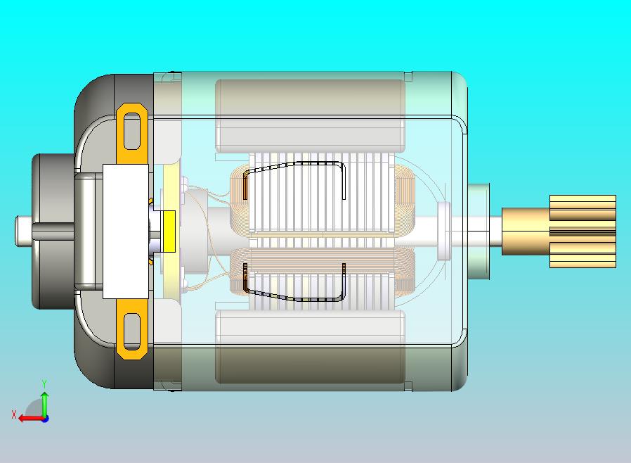 小型直流电动机CATIA V5 r21完整结构