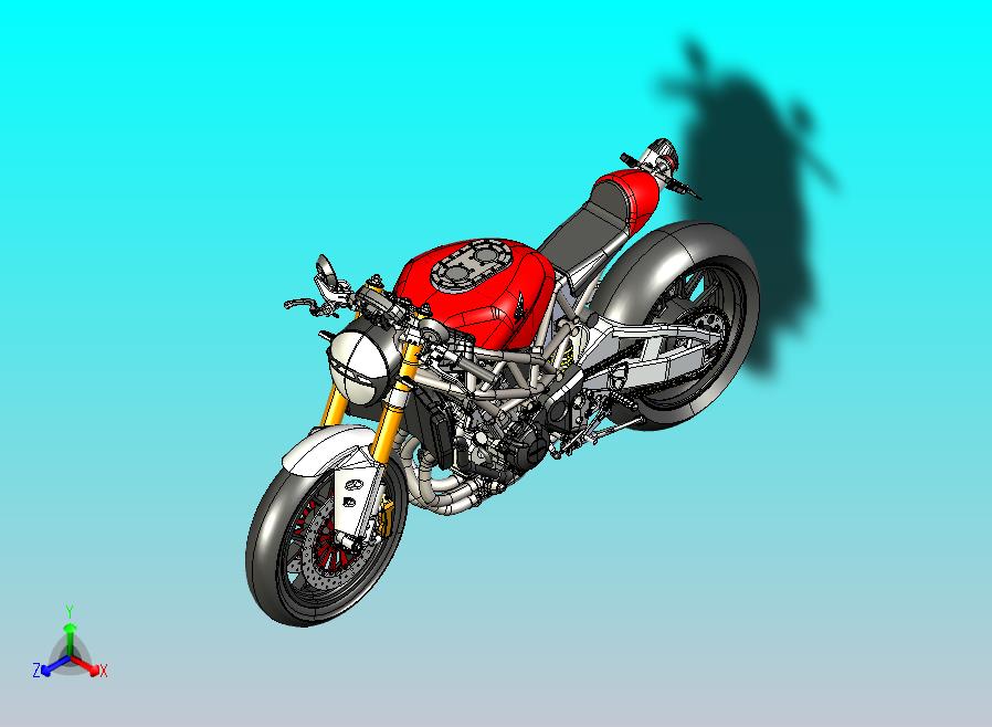 本田摩托车CATIA V5 r21模型