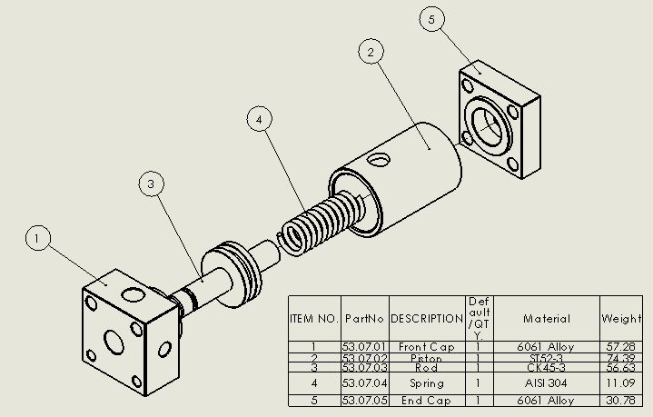 圆形气缸 20x8x65