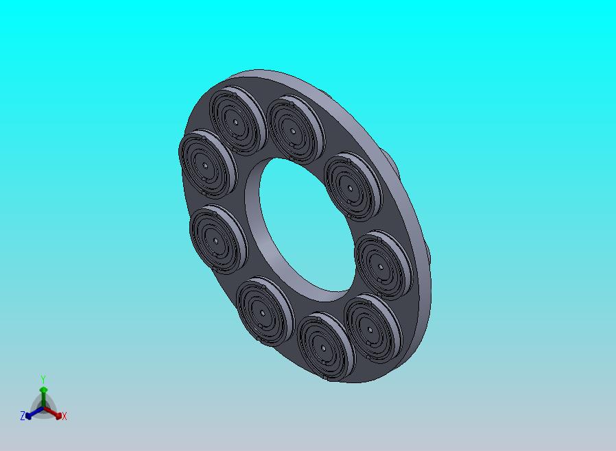 液压泵的板式和圆柱形活塞盖