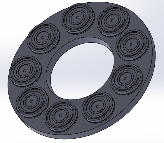 液压泵的板式和圆柱形活塞盖