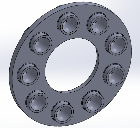 液压泵的板式和圆柱形活塞盖