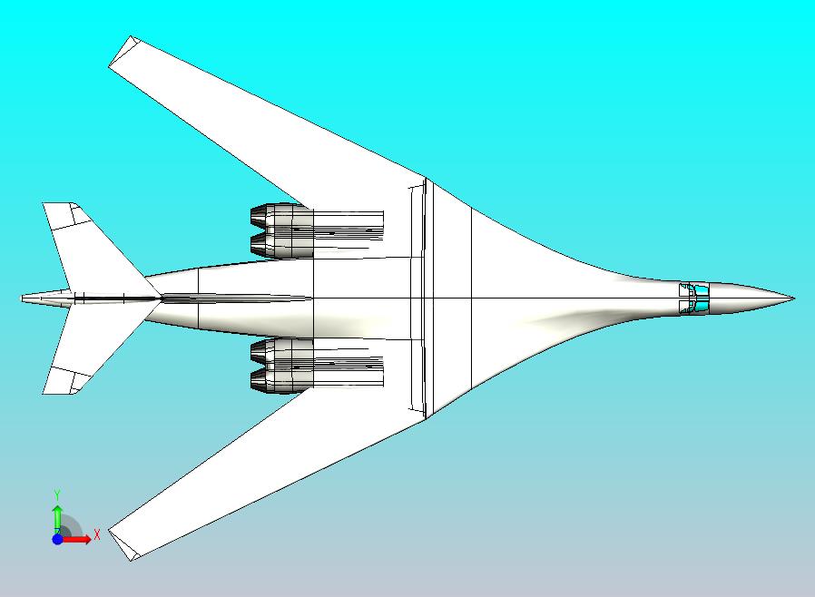 Tu-160逆火战略轰炸机CATIA V5 r21参数化模型