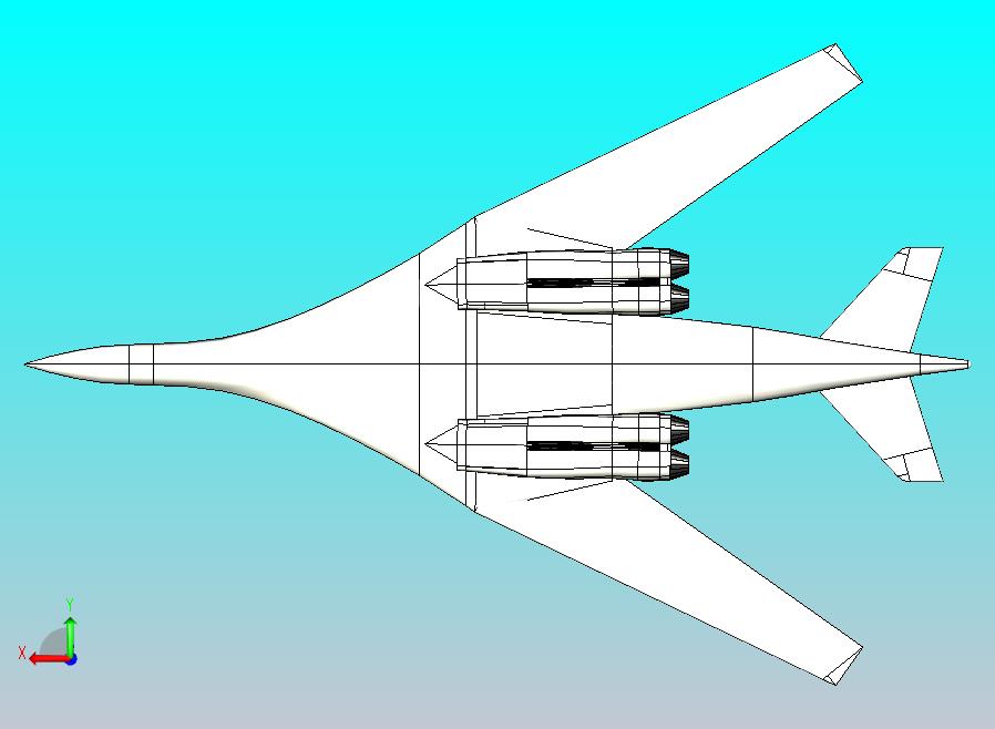 Tu-160逆火战略轰炸机CATIA V5 r21参数化模型