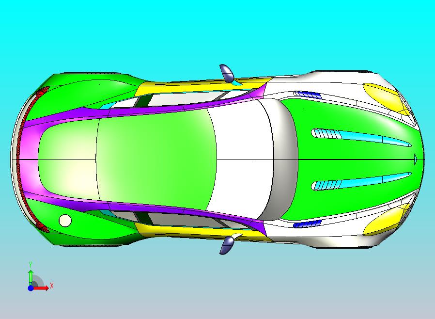 阿斯顿马丁跑车1比1比例CATIA V5 r21模型