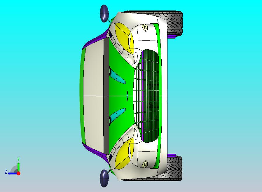 阿斯顿马丁跑车1比1比例CATIA V5 r21模型