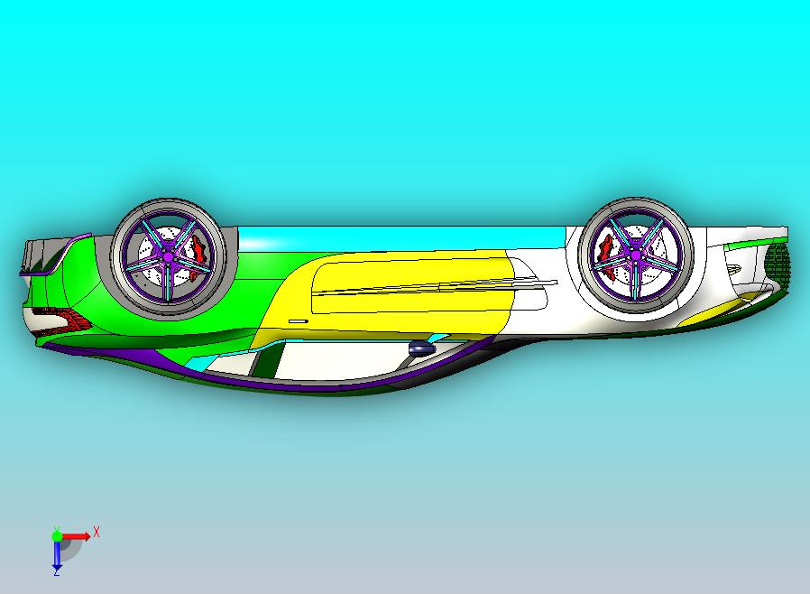 阿斯顿马丁跑车1比1比例CATIA V5 r21模型