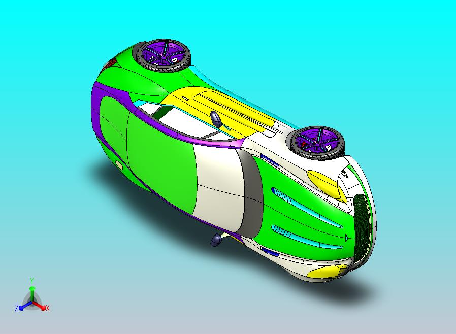 阿斯顿马丁跑车1比1比例CATIA V5 r21模型