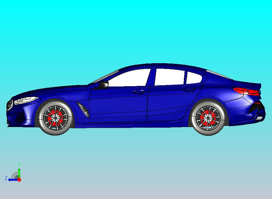 宝马M850i轿跑CATIA V5 r21模型