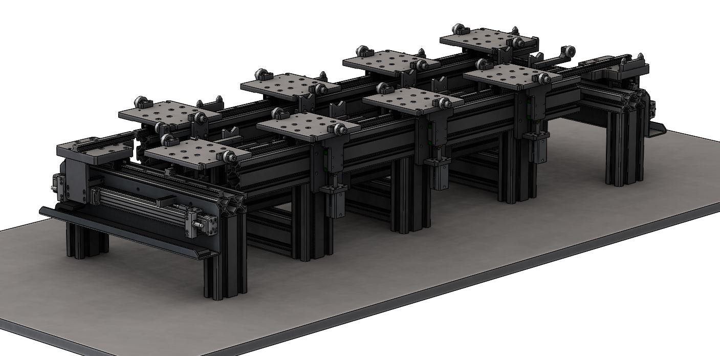带圆柱的线性高速线性变换器