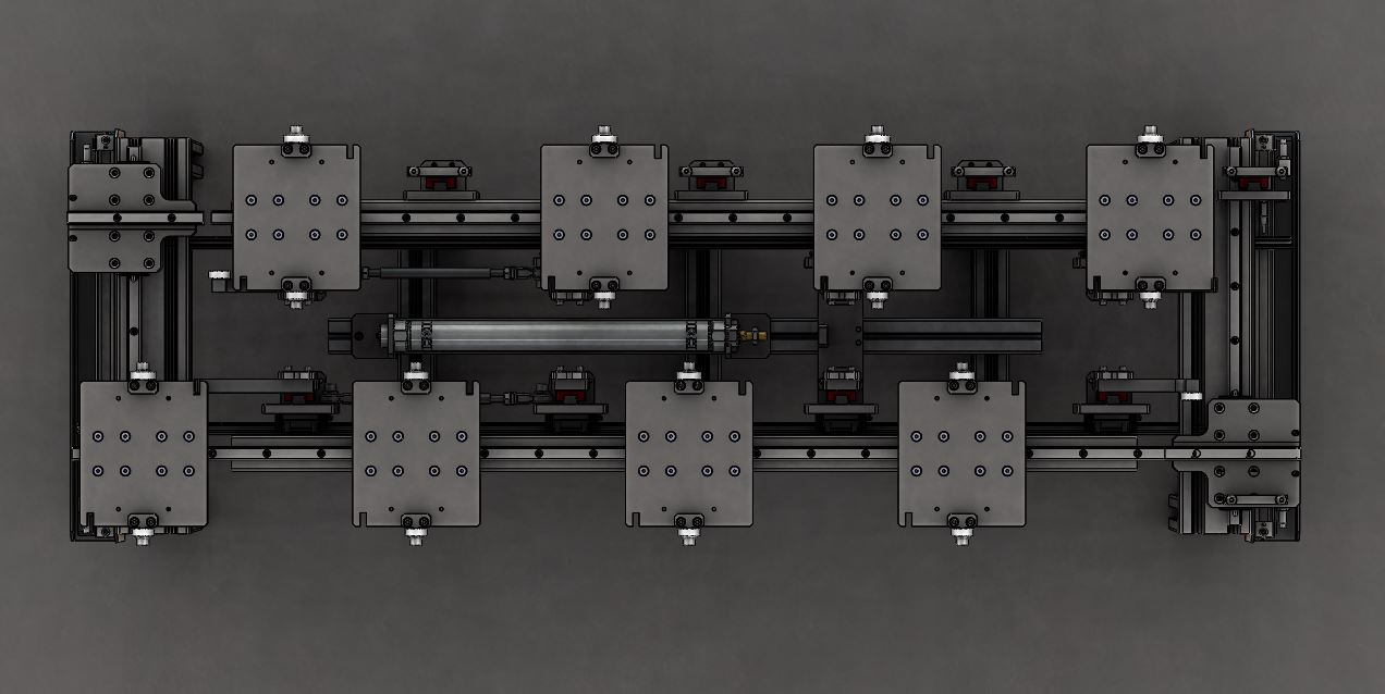 带圆柱的线性高速线性变换器