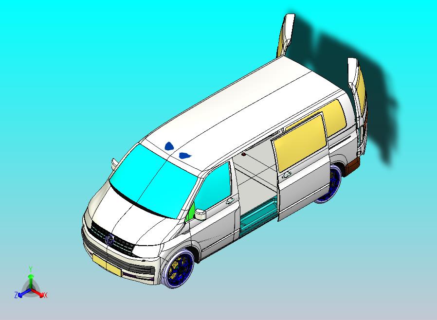 大众商务车CATIA V5 r21模型