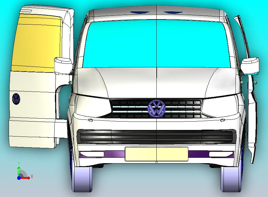 大众商务车CATIA V5 r21模型
