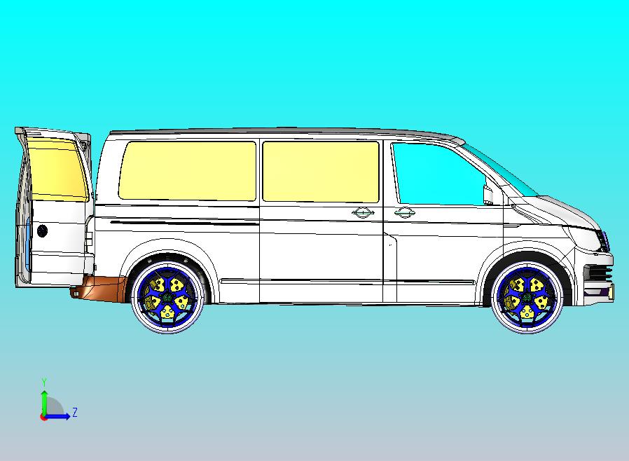 大众商务车CATIA V5 r21模型